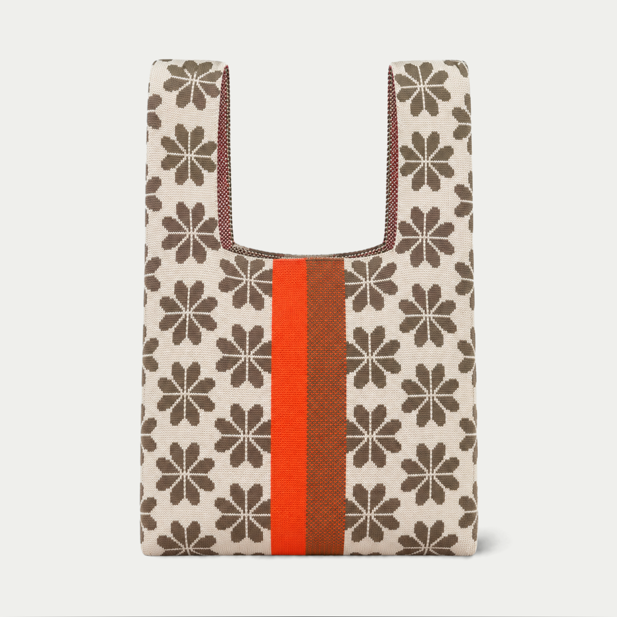 Floral knitted reusable Tote Bag-Giftable (medium only)