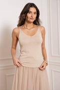 Chic vest top with golden tones