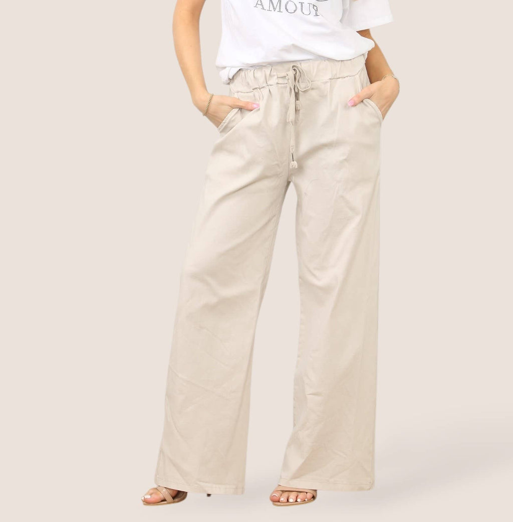 Wide leg stretch magic trousers