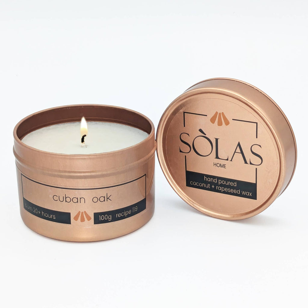 Essential oils scented candle travel tin, 10cl