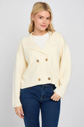 Double breatsed knitted jacket