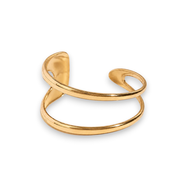 Double asymmetric fine band bangle