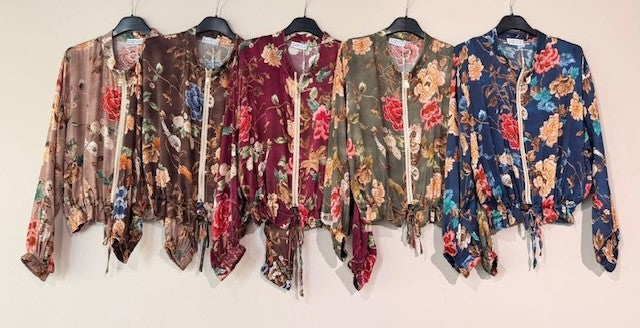 Floral bomber jacket