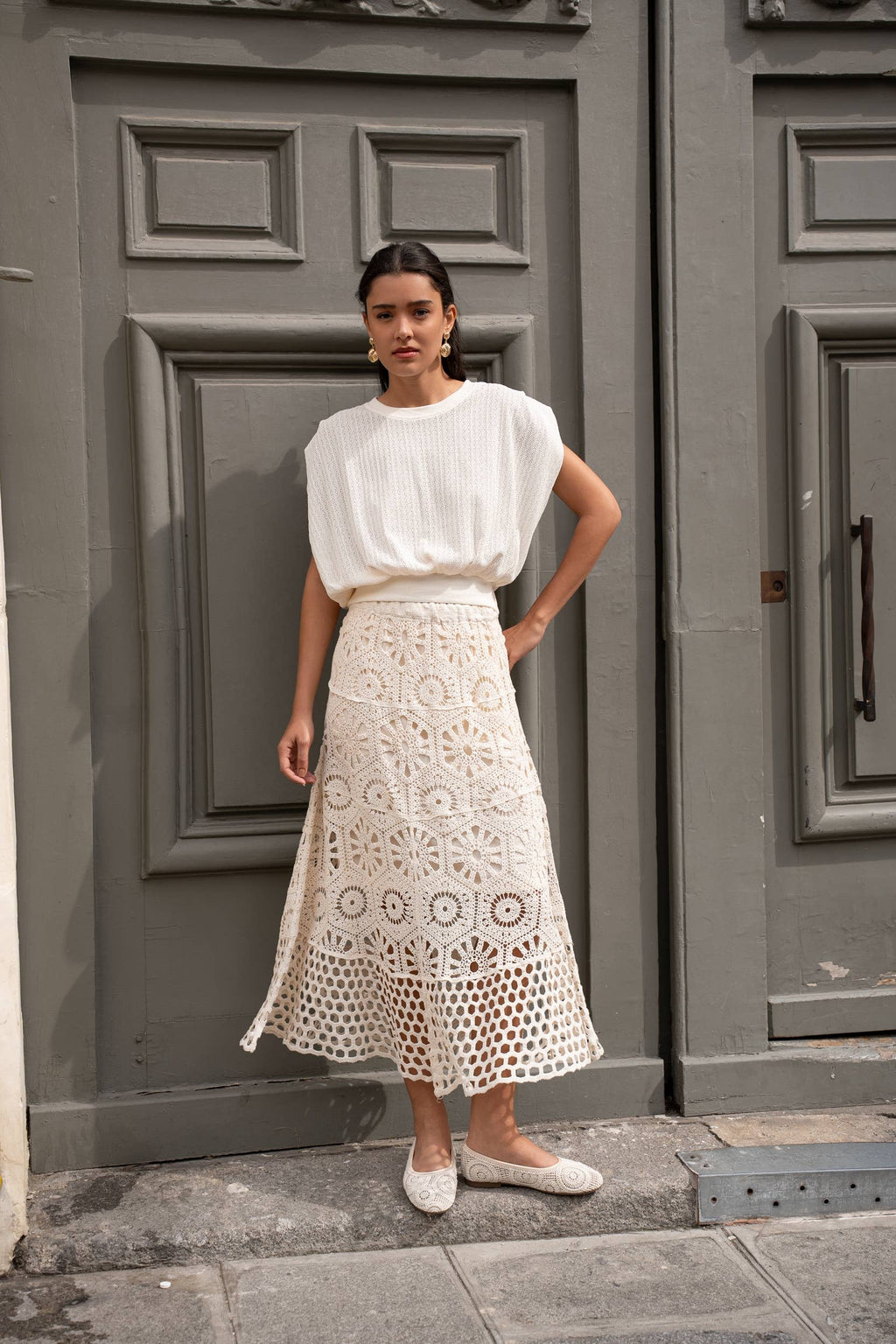 Delicate openwork crochet Skirt