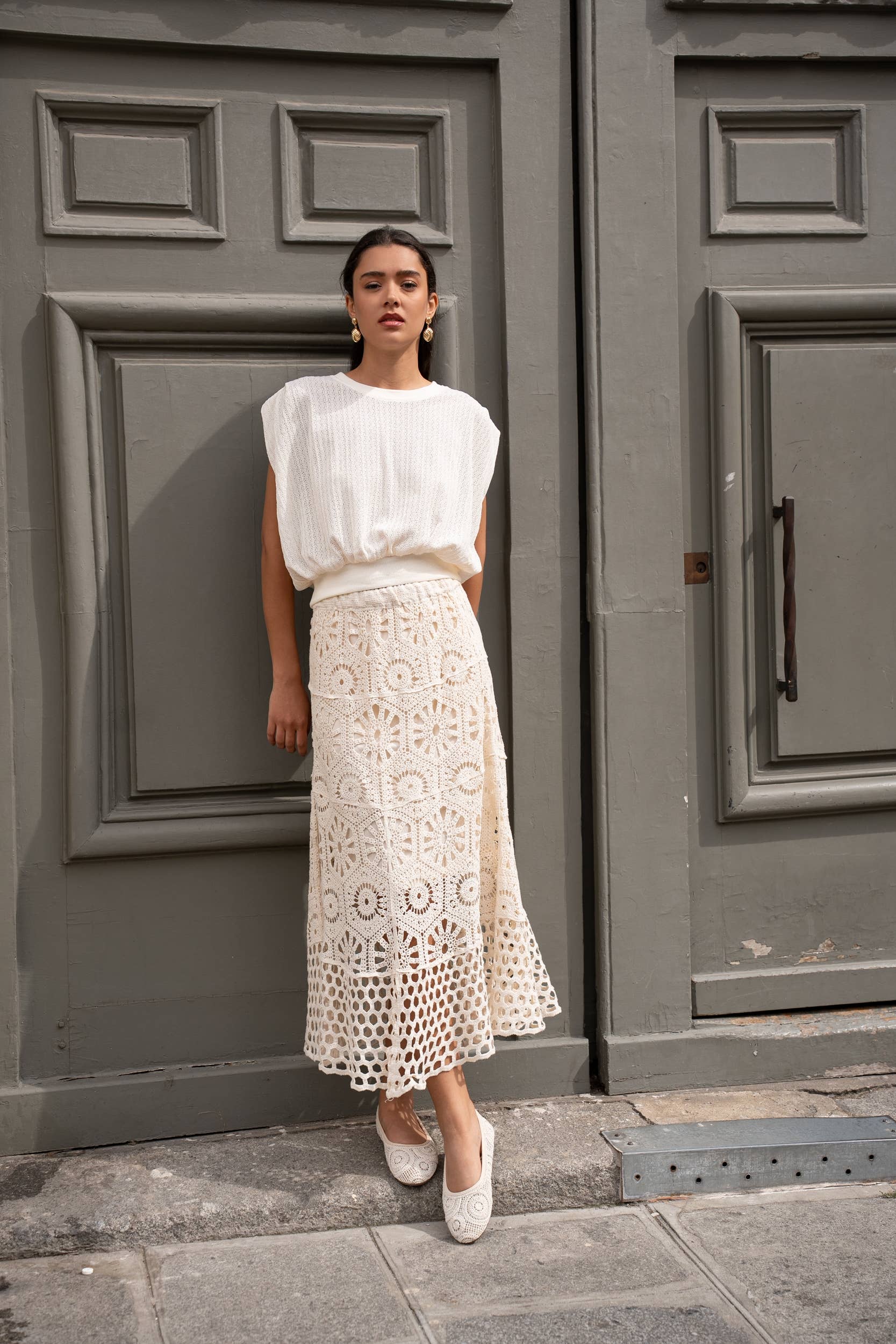 Delicate openwork crochet Skirt