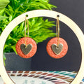 Mini gold heart polymer clay hoop earrings