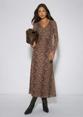 Animal / Deer mesh maxi dress