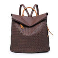 Woven vegan leather rucksack (coffee & brown colour options)