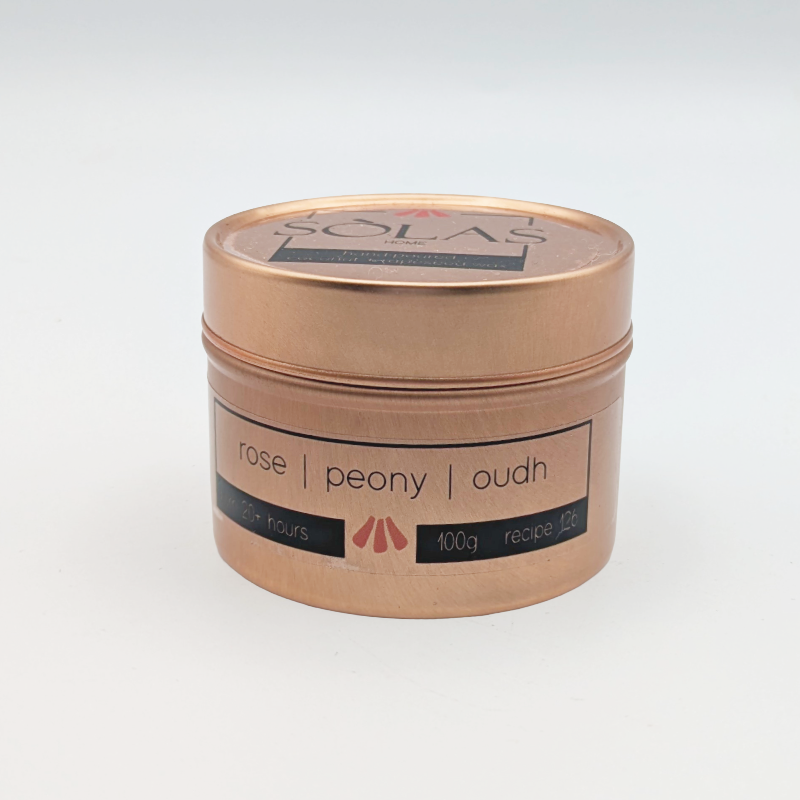 Essential oils scented candle travel tin, 10cl