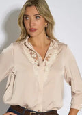 Lace trim shirt