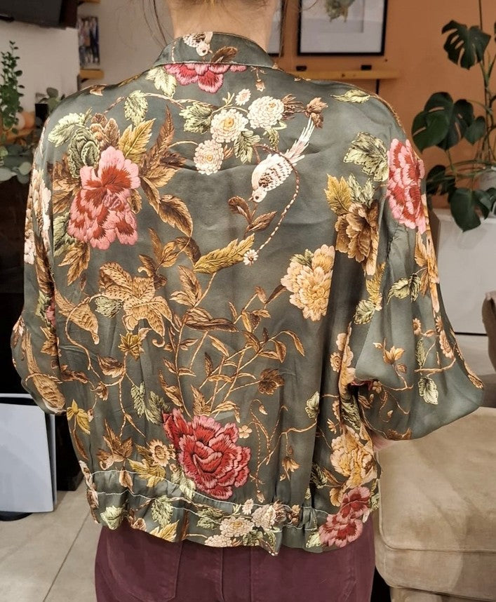 Floral bomber jacket